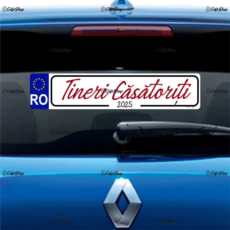 Tineri casatoriti, indicator masina, 500x100 mm, model 1